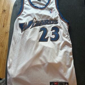 Nike Michael Jordan Washington Wizards #23 NBA Jersey White Blue Size 56 3xl